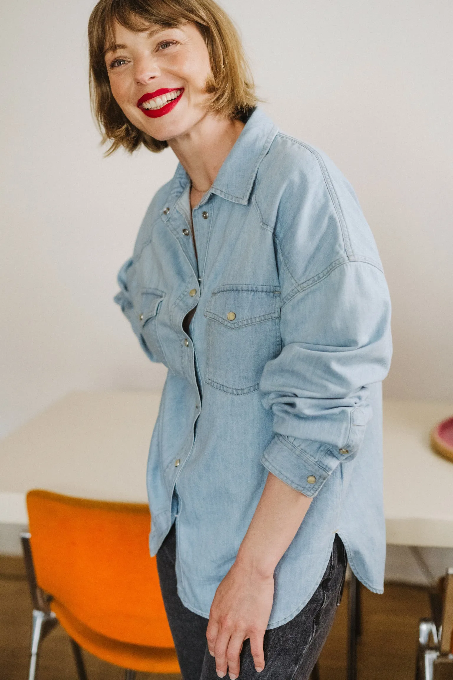 CHEMISE EN JEAN SUSAN en coton régénératif