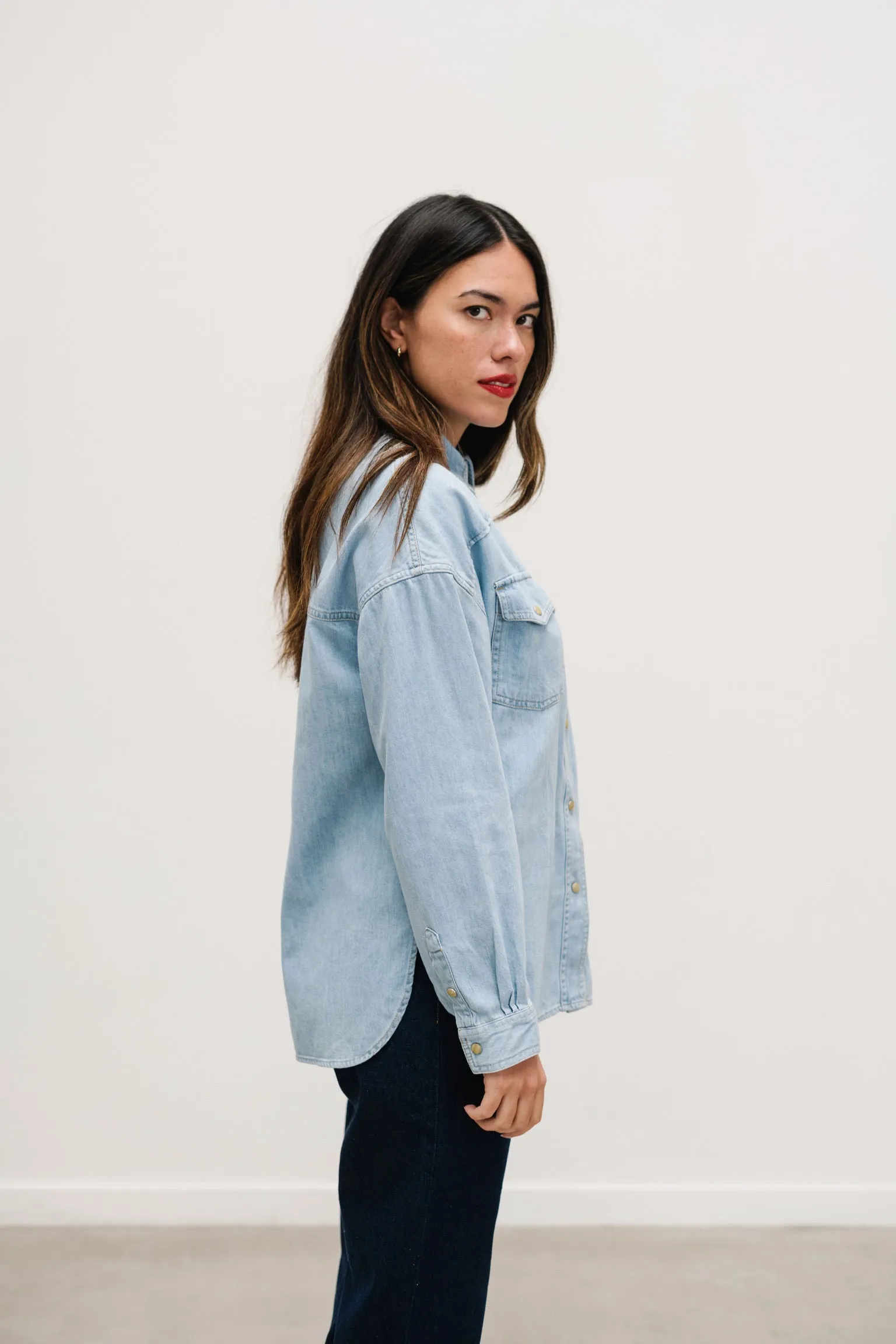 CHEMISE EN JEAN SUSAN en coton régénératif