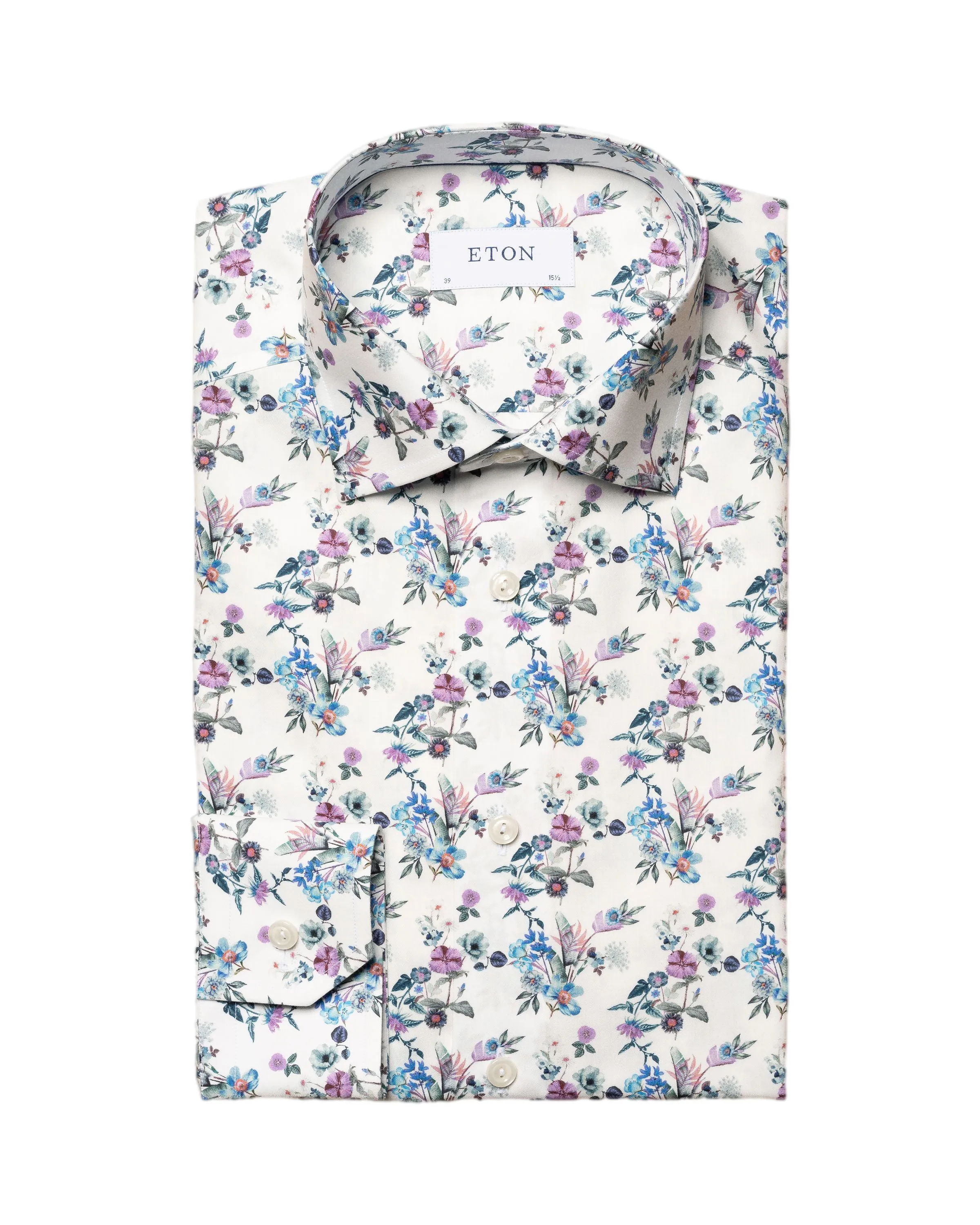 Chemise en twill fleurie