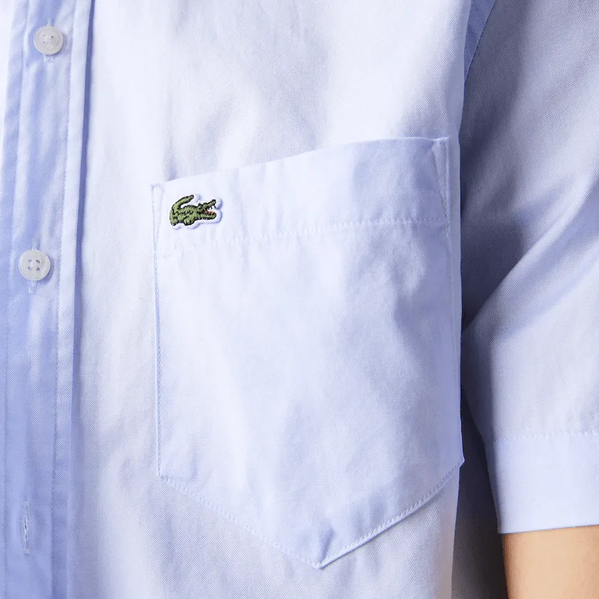 Chemise manches courtes Lacoste bleu