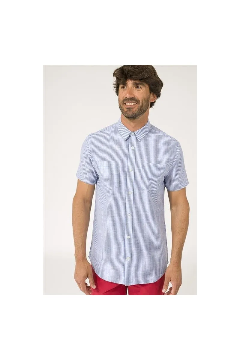 Chemise manches courtes rayées homme