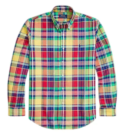 Chemise oxford tartan multi couleurs d'été