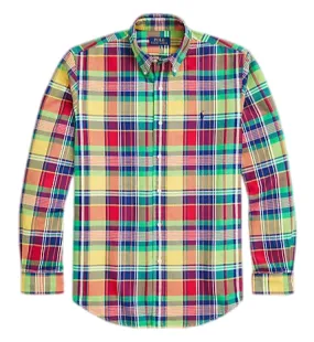 Chemise oxford tartan multi couleurs d'été