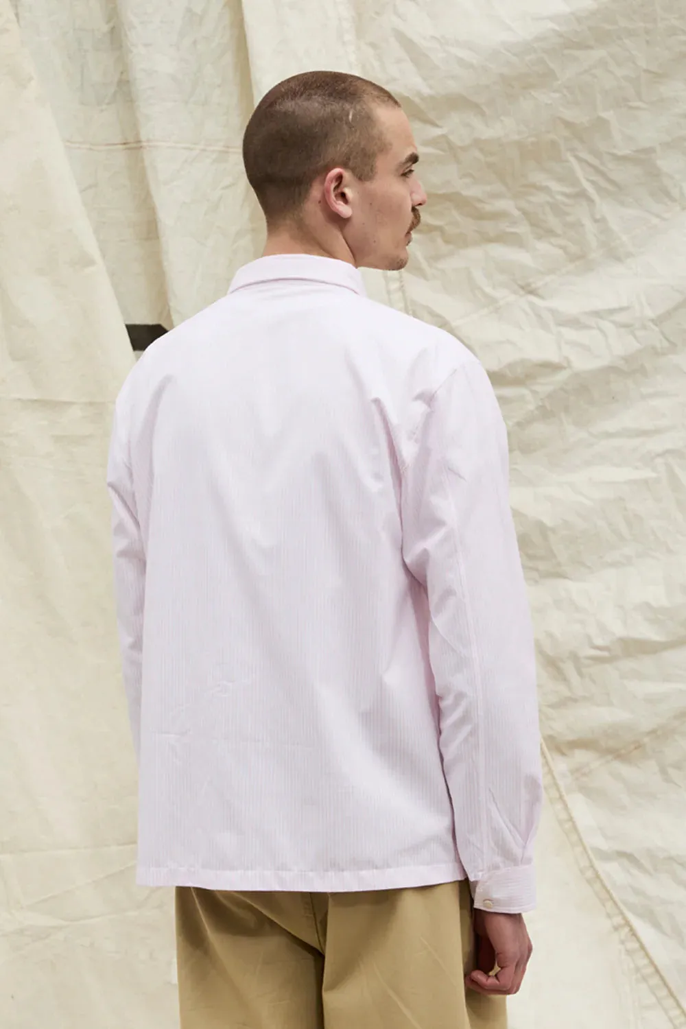 Chemise Oxford à rayures- Rose