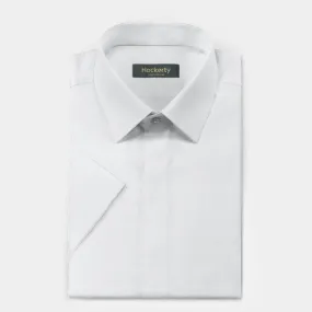 Chemise Premium blanche à manches courtes popeline en coton