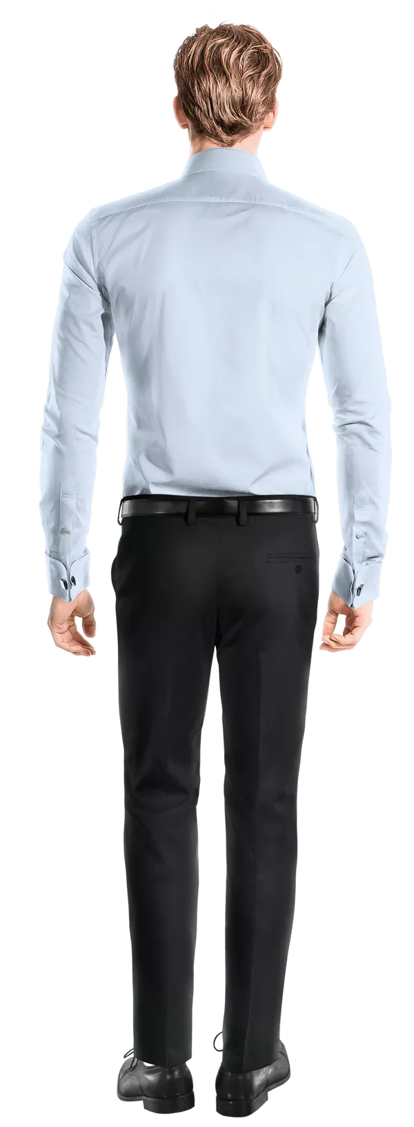 Chemise Premium bleu clair pinpoint en coton