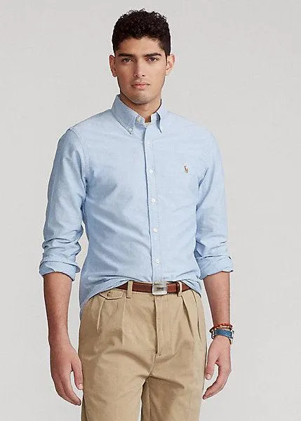 Chemise Ralph Lauren bleue en coton