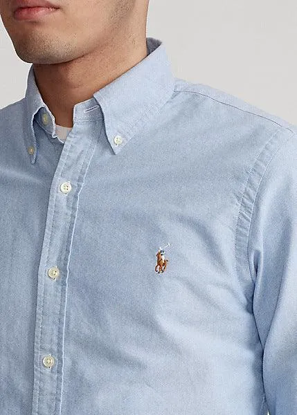 Chemise Ralph Lauren bleue en coton