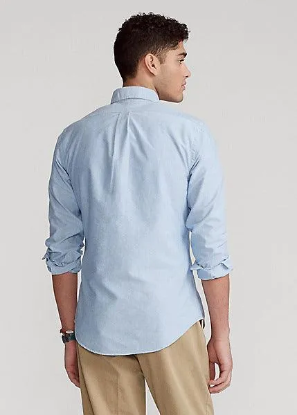 Chemise Ralph Lauren bleue en coton