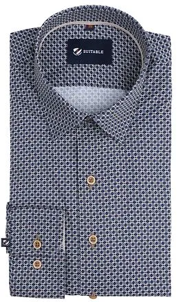 Chemise Suitable imprimée Bleu foncé 270-1 commander en li