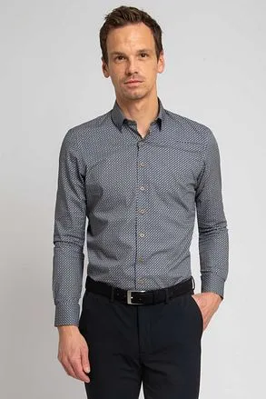 Chemise Suitable imprimée Bleu foncé 270-1 commander en li