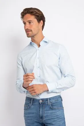 Chemise Suitable Twill Impression Bleu Clair D24-16 commande