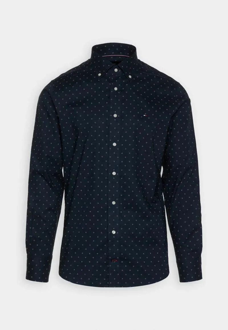 Chemise à imprimés Tommy Hilfiger marine en coton