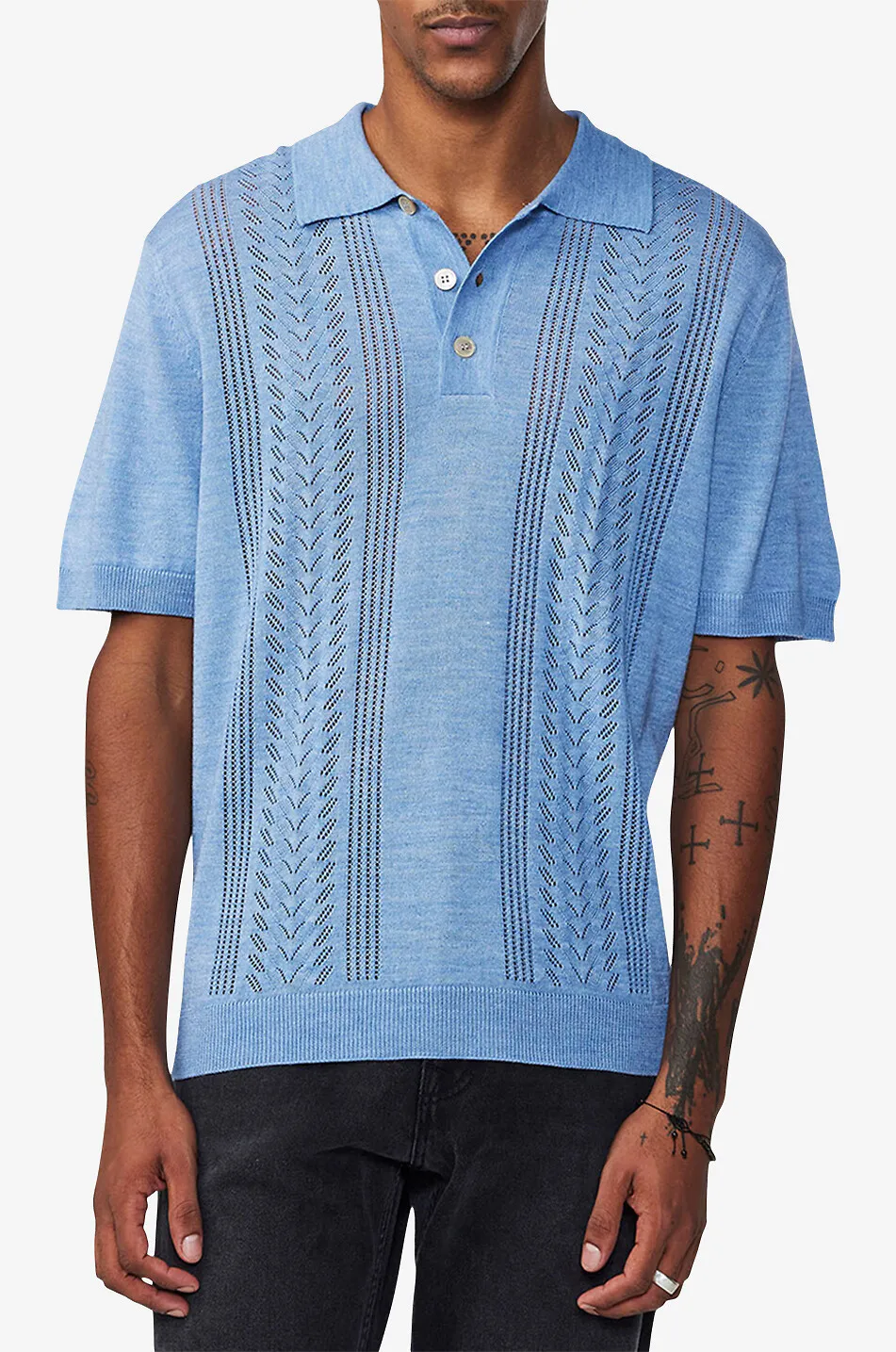 Chemise à manches courtes en maille ajourée Thor SS 6539