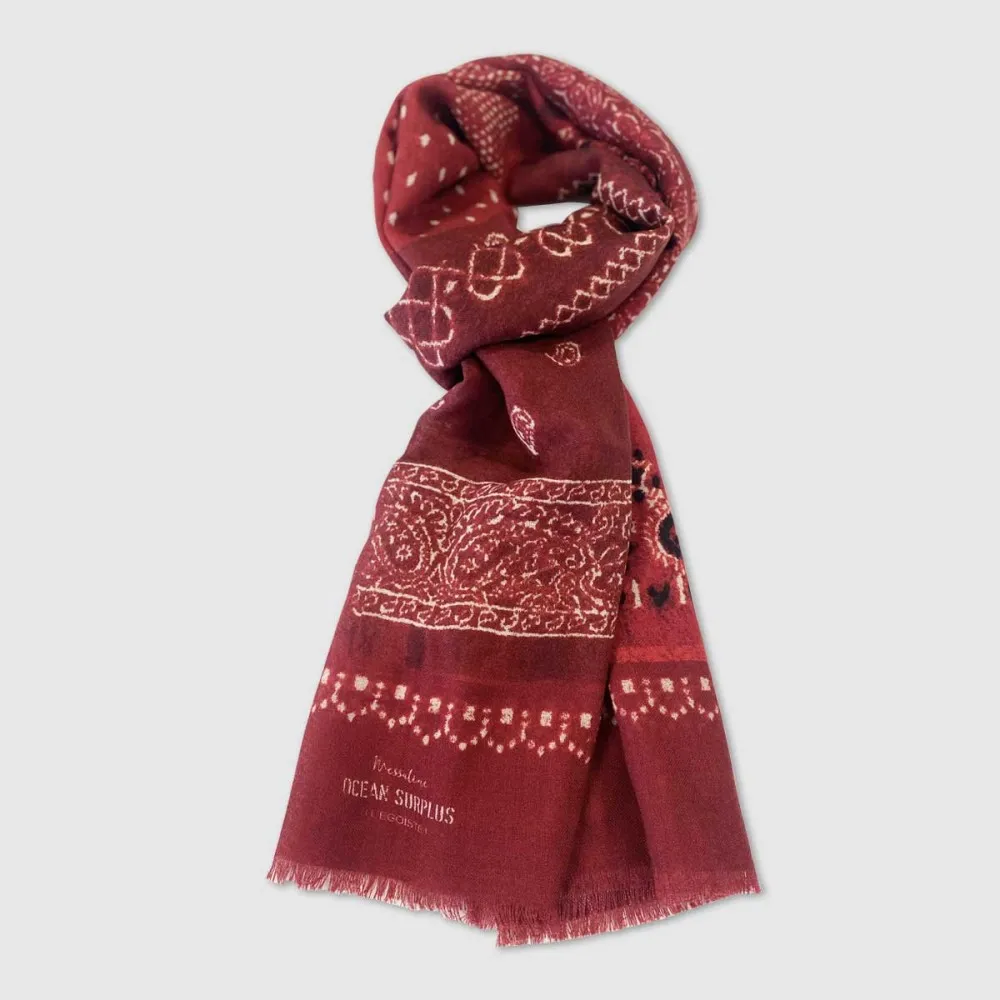 Chèche en Laine Bandana Rouge