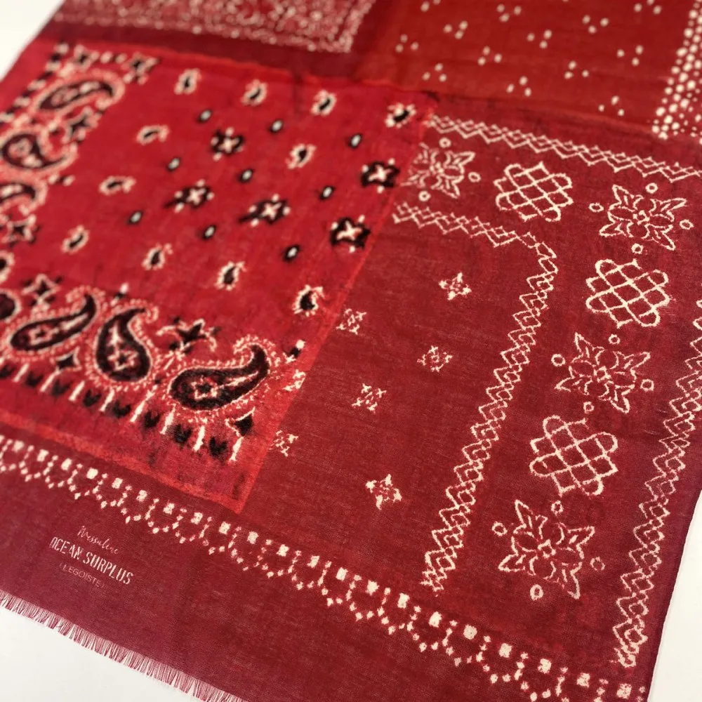 Chèche en Laine Bandana Rouge