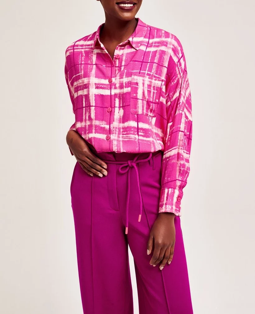 CKS WAZNA Chemise Fuchsia Check