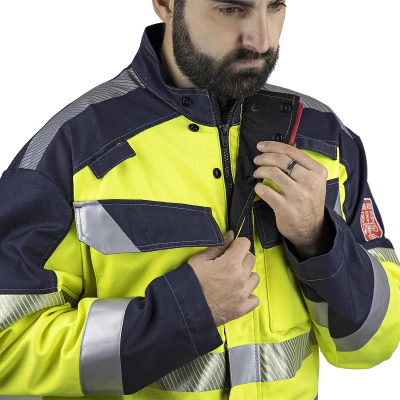 Combinaison multirisques jaune fluo classe 3 LMA | Tenues zone ATEX