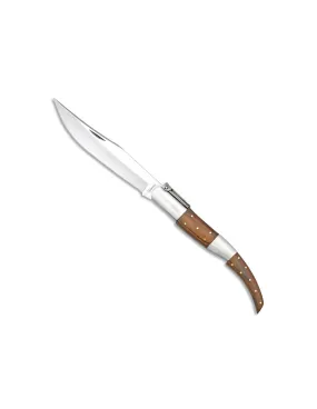 Couteau pliant arabe avec manche en bois rouge (37,5 cm.) ⚔️ Boutique Épées