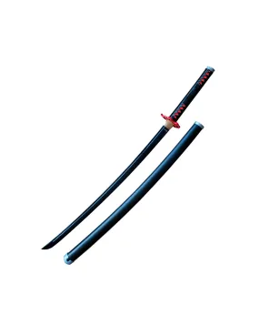 Demon Slayer Kamado Tanjirou katana fonctionnel avec tsuba rouge ⚔️ Boutique