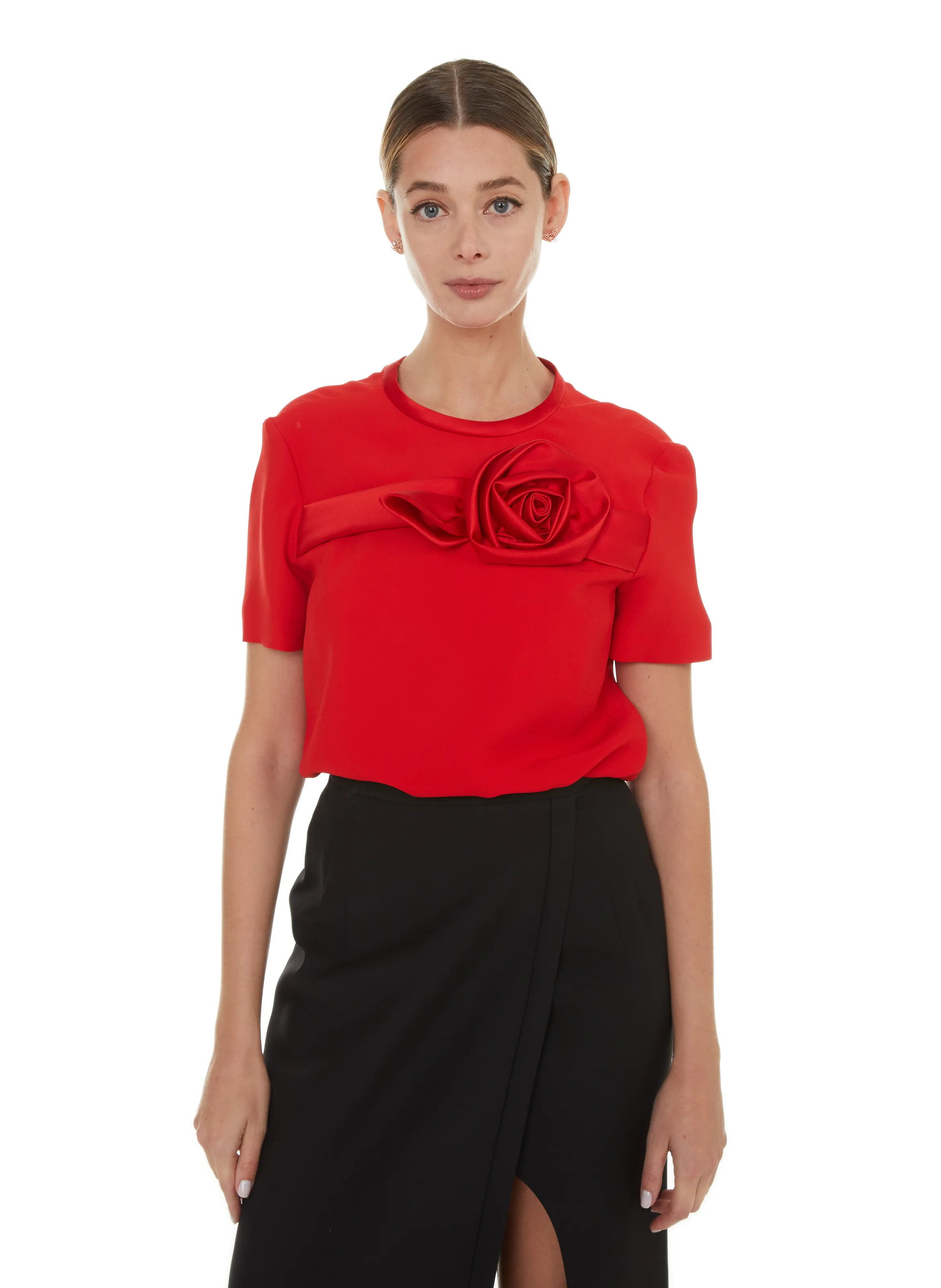 DICE KAYEK  Top avec fleur en relief - Rouge