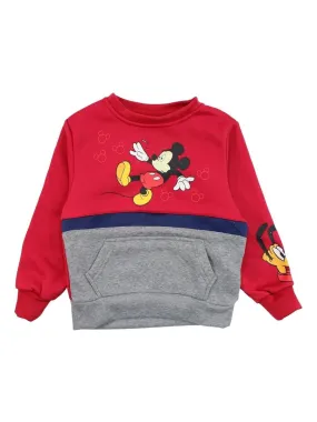 Disney - Sweat garçon imprimé Mickey - Rouge