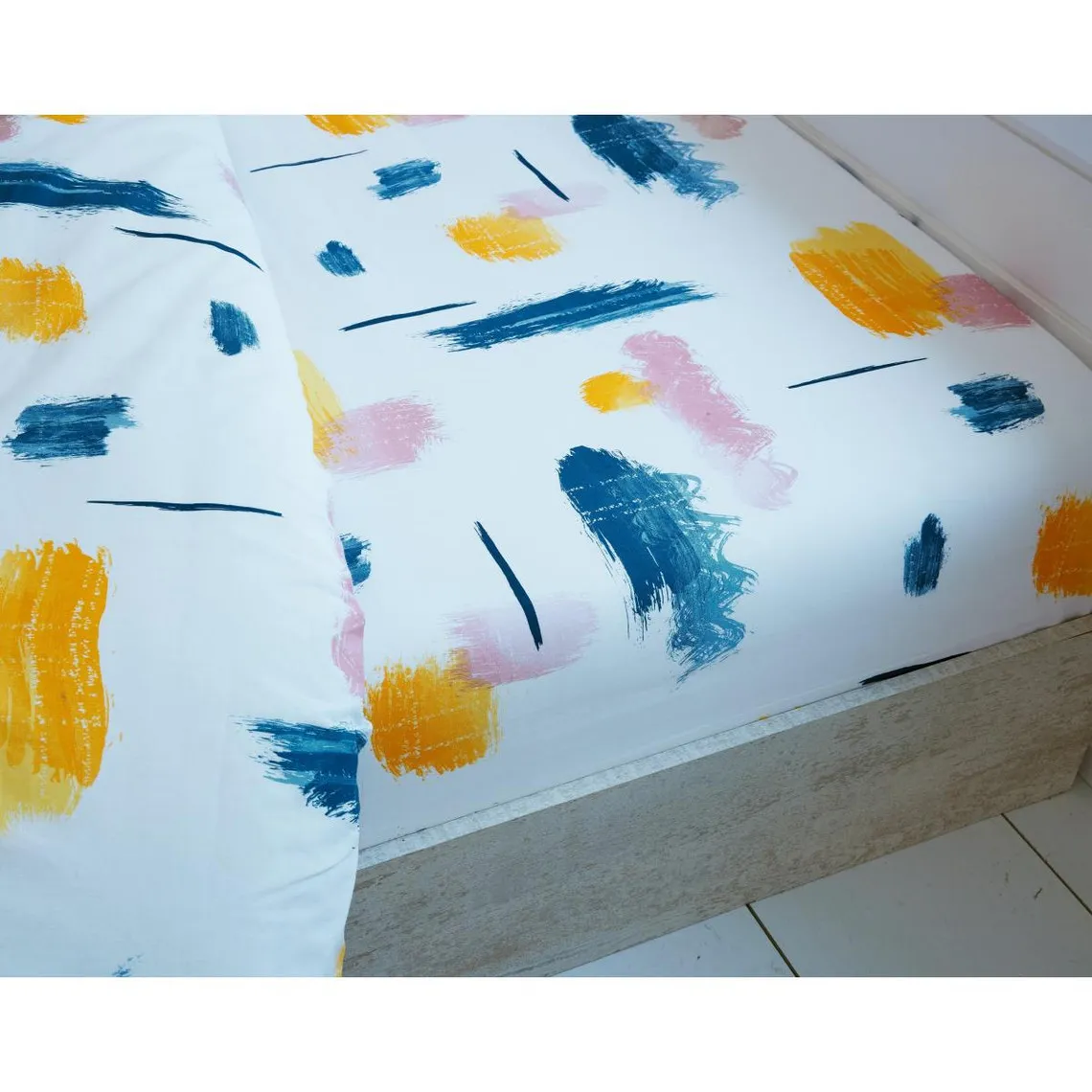 Drap-housse ETUDIANT multicolore en coton | 3 Suisses