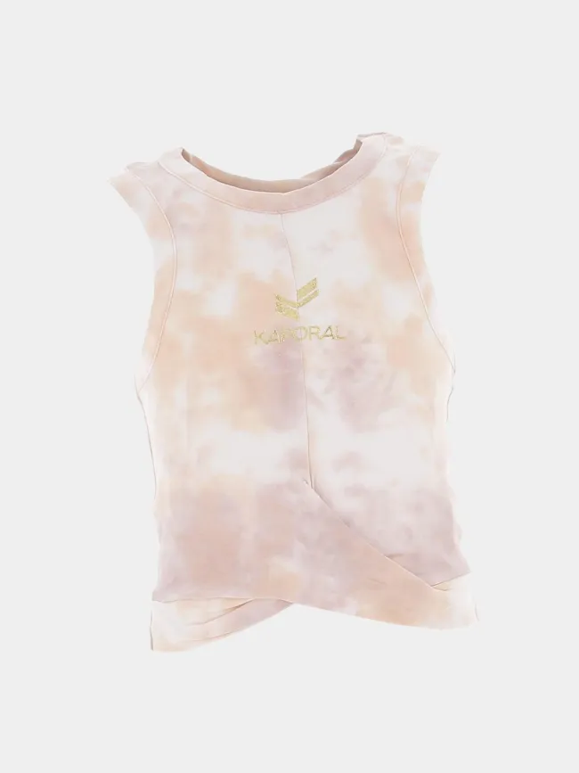 Débardeur tie and dye flane rose fille - Kaporal | wimod