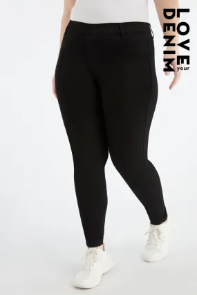 Femmes Tregging slim fit 32 inch POPPY  Noir | MS Mode