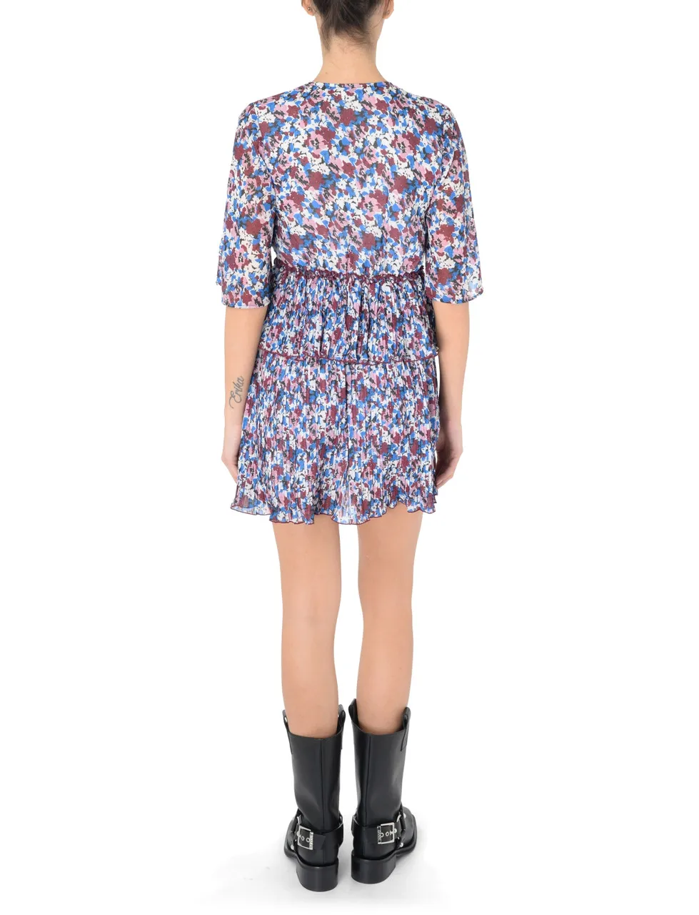 Ganni Mini robe à imprimé floral multicolore