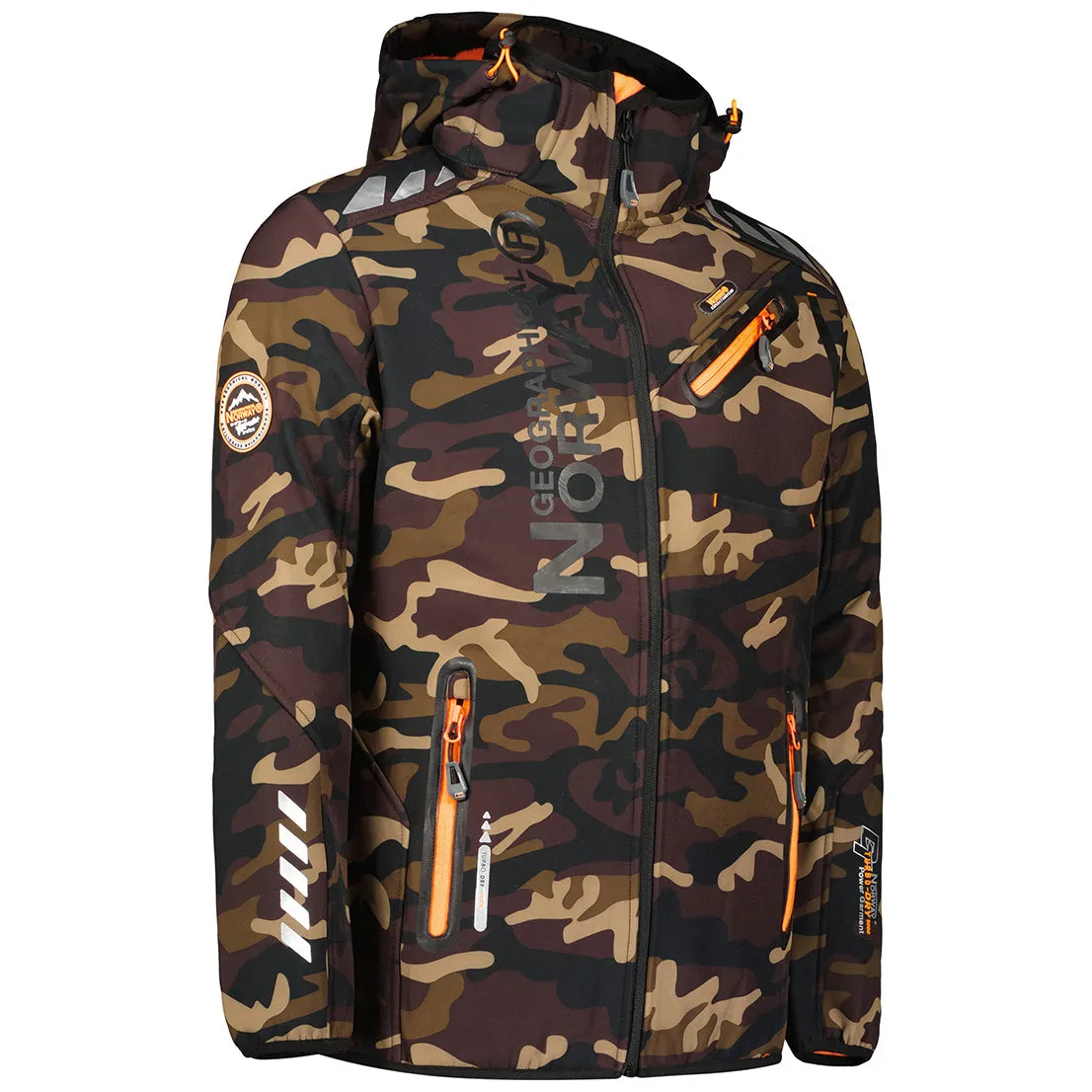 Geographical Norway Royaute Homme - Softshell Camo Kaki Orange