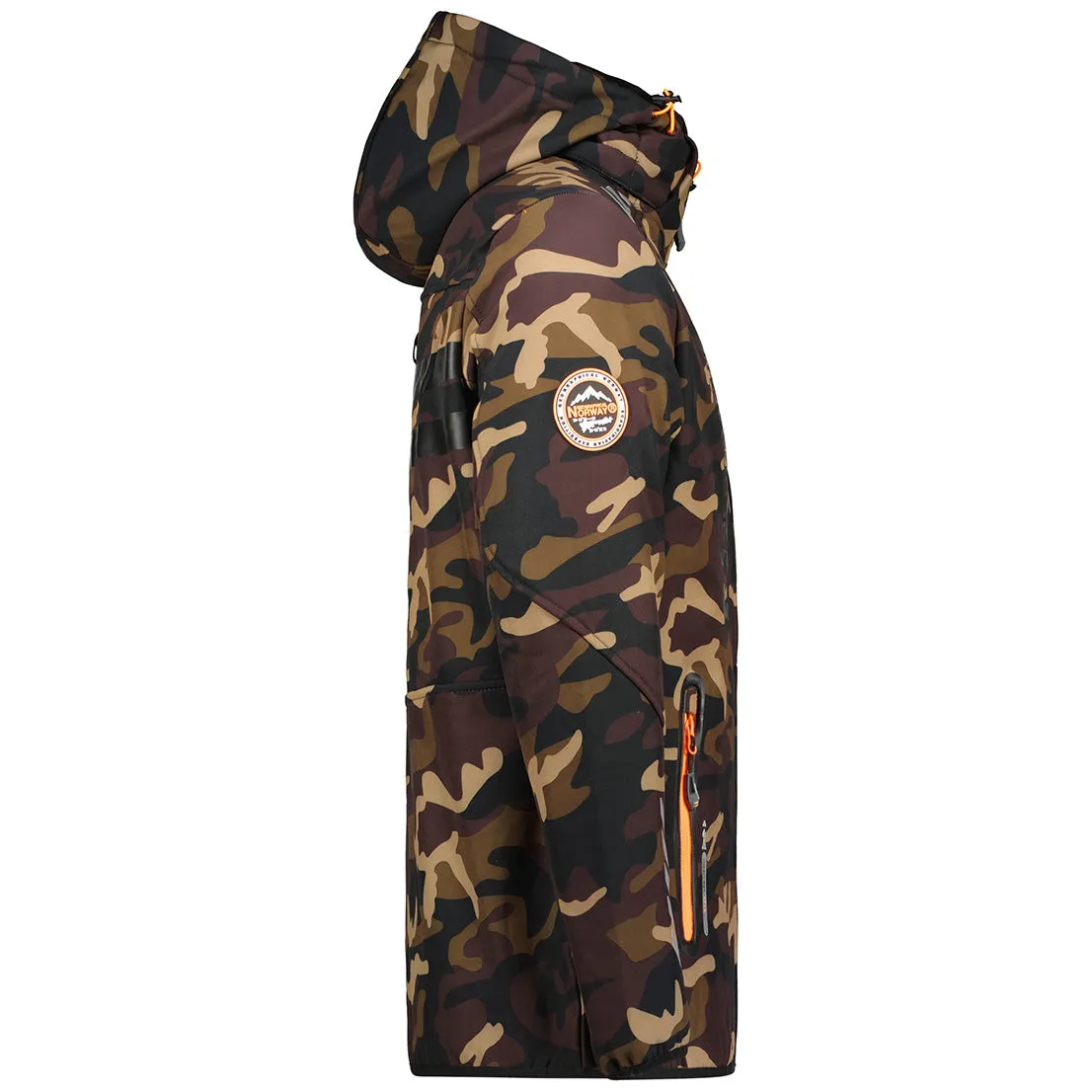 Geographical Norway Royaute Homme - Softshell Camo Kaki Orange