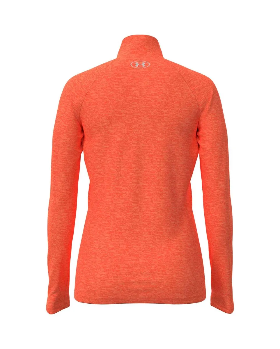 Haut manche longue Femme TECH 1/2 ZIP - TWIST Orange