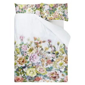 Housse de couette imprimée GRANDIFLORA en satin de coton multicolore | 3 Suisses