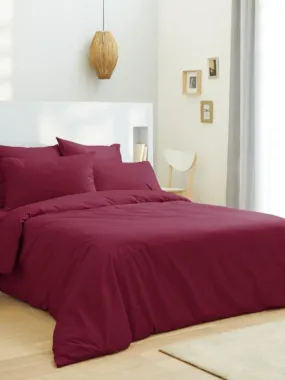 Housse De Couette Rouge 260 X 240 Cm / 100% Coton / 57 Fils/cm² Pour Lit 2 Places "king Size" - Rouge