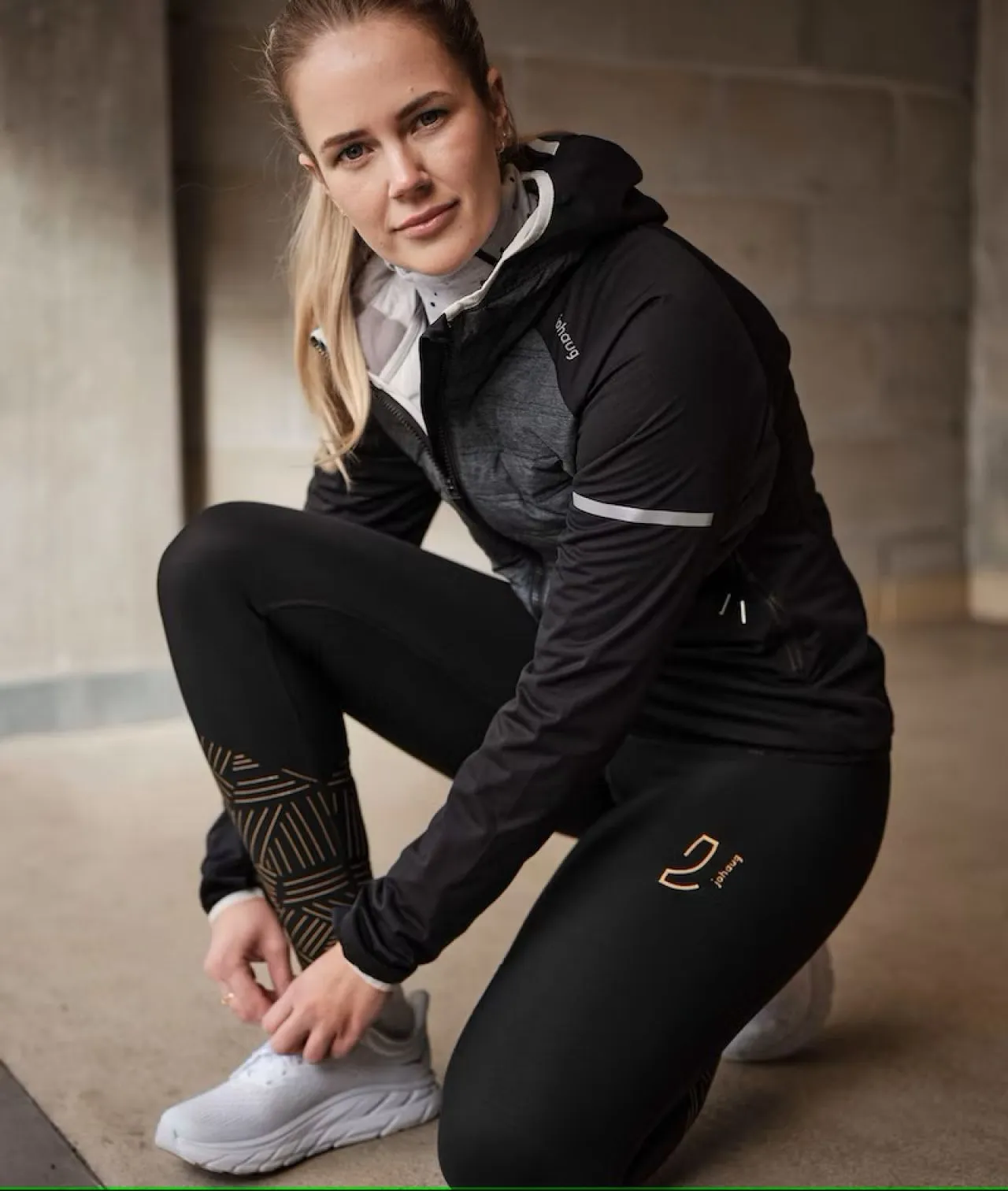 JOHAUG FLASH WARM TIGHT BLACK Collant running