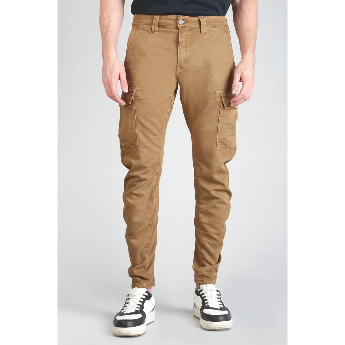 Koge Army Jogg tapered arqué camel blanc en coton | 3 Suisses