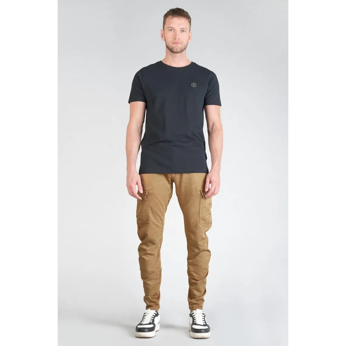 Koge Army Jogg tapered arqué camel blanc en coton | 3 Suisses