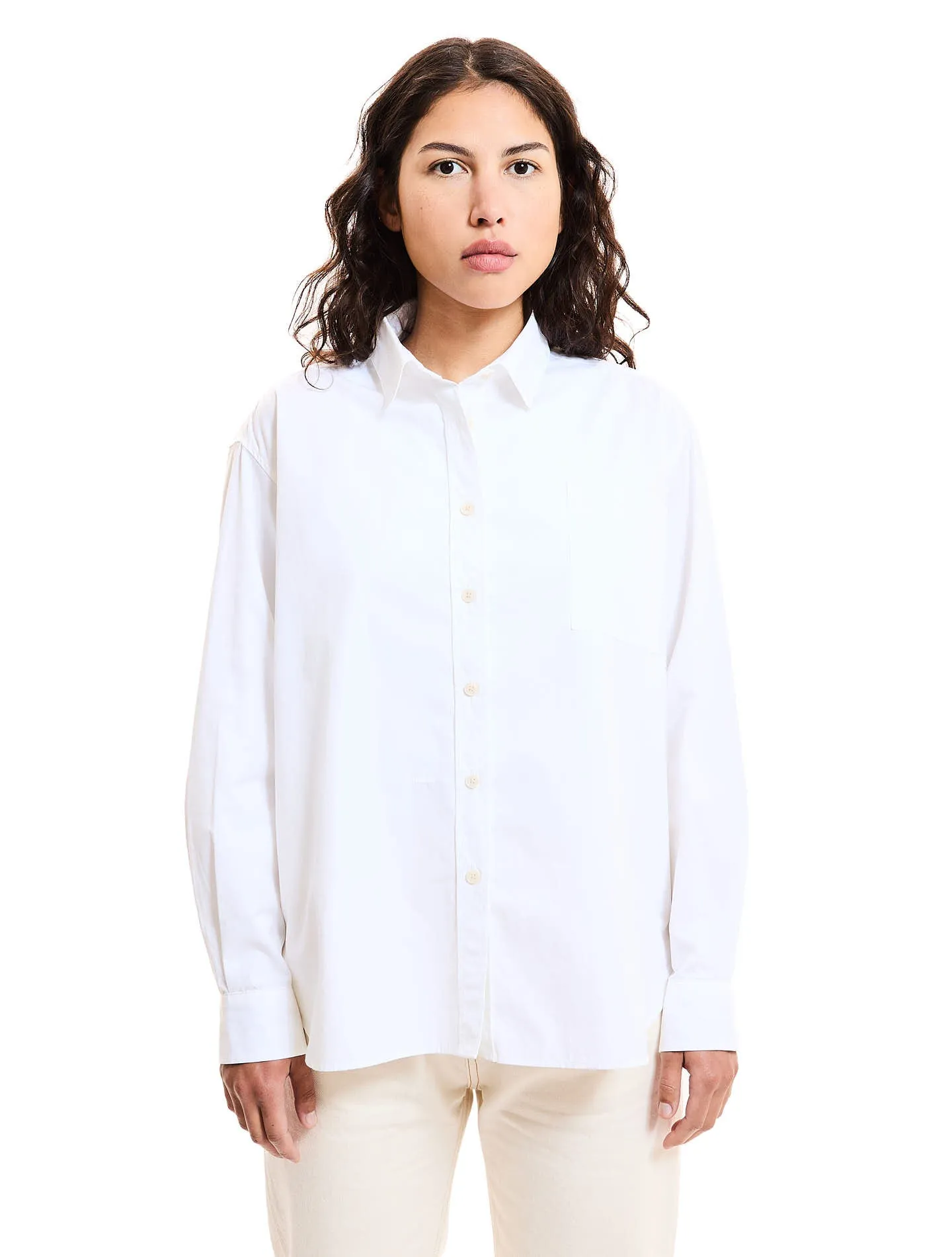 La chemise CEO Poppy popeline de coton bio Blanc extra blanc