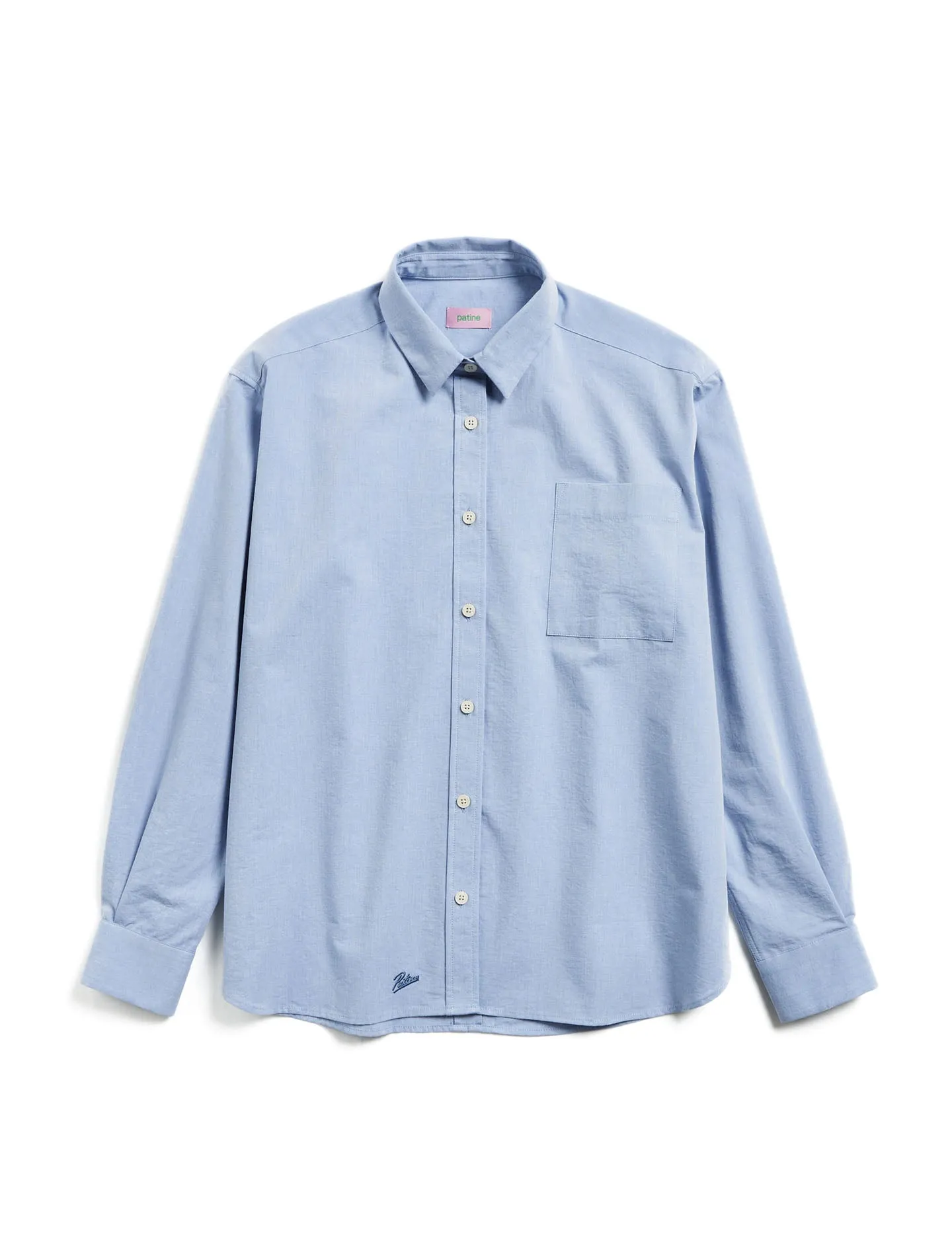 La chemise Oversize Tony toile bio-recyclée Bleu vintage