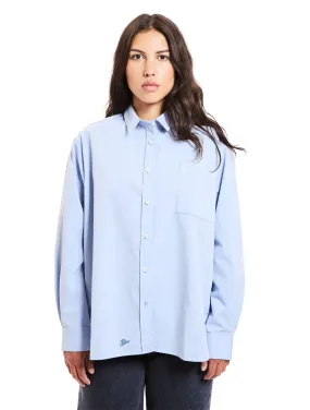 La chemise Oversize Tony toile bio-recyclée Bleu vintage