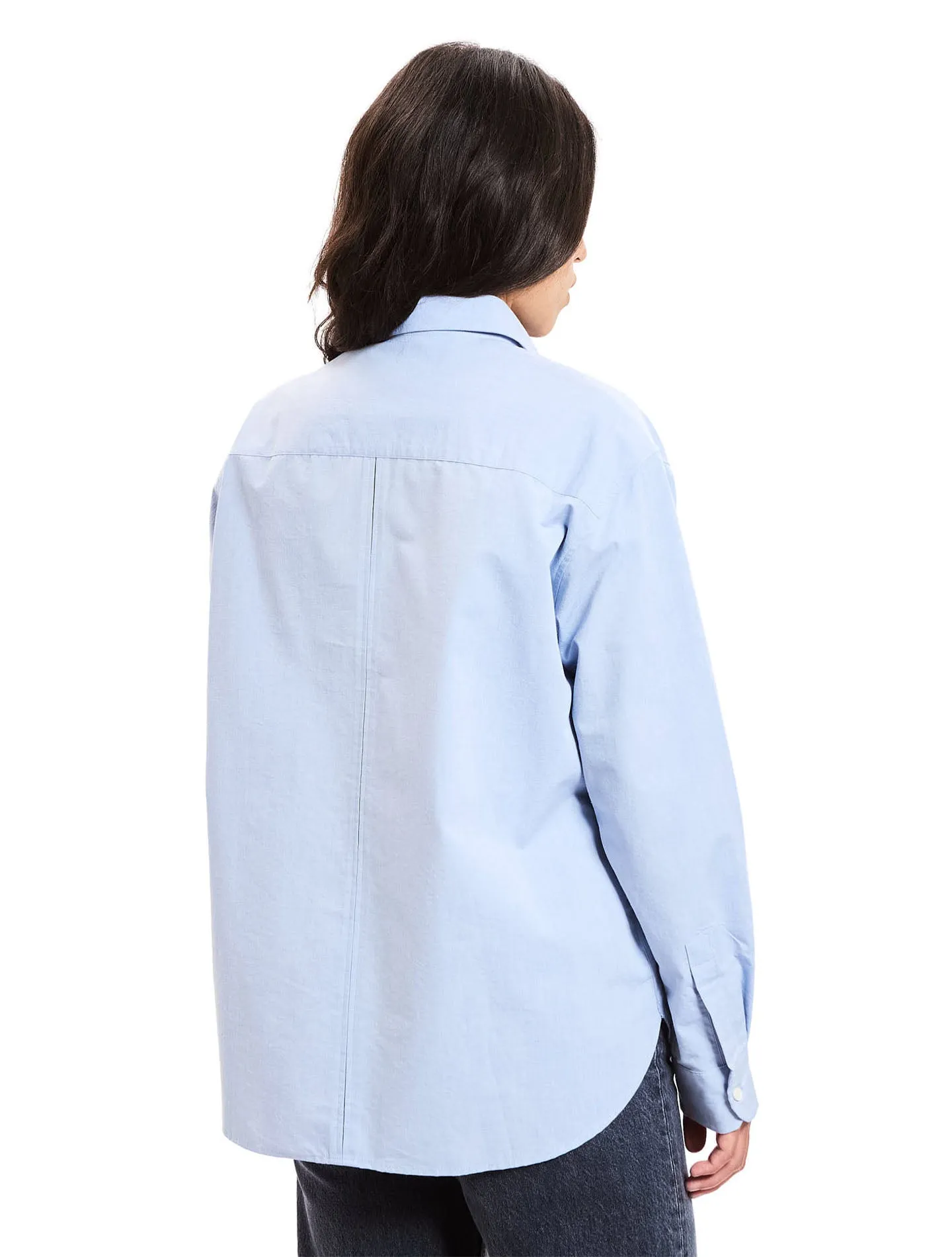 La chemise Oversize Tony toile bio-recyclée Bleu vintage