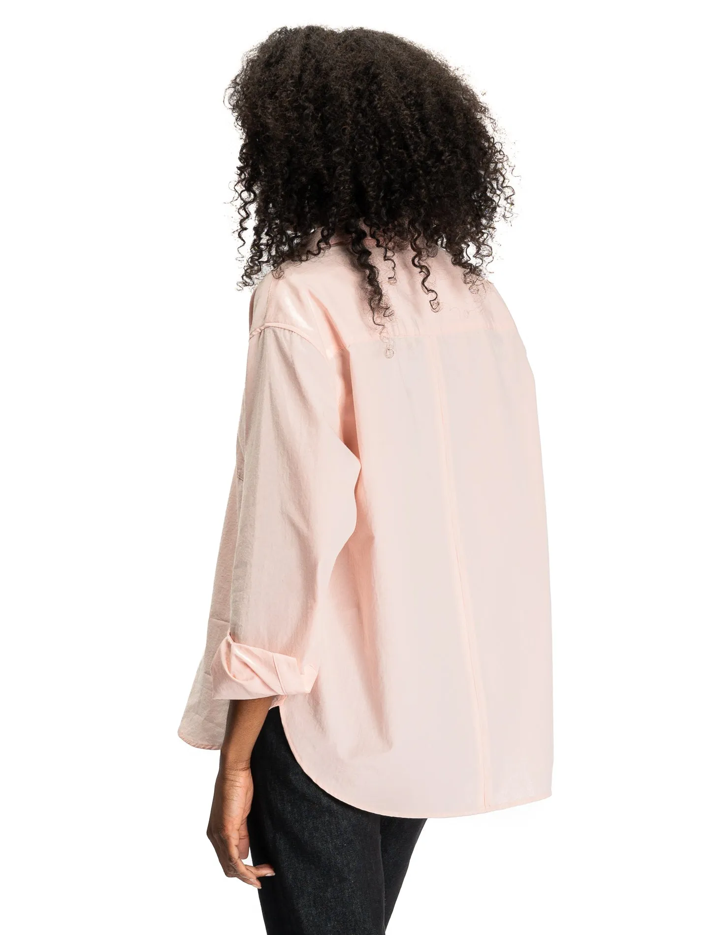 La chemise Oversize Tony toile bio-recyclée Rose milkshake