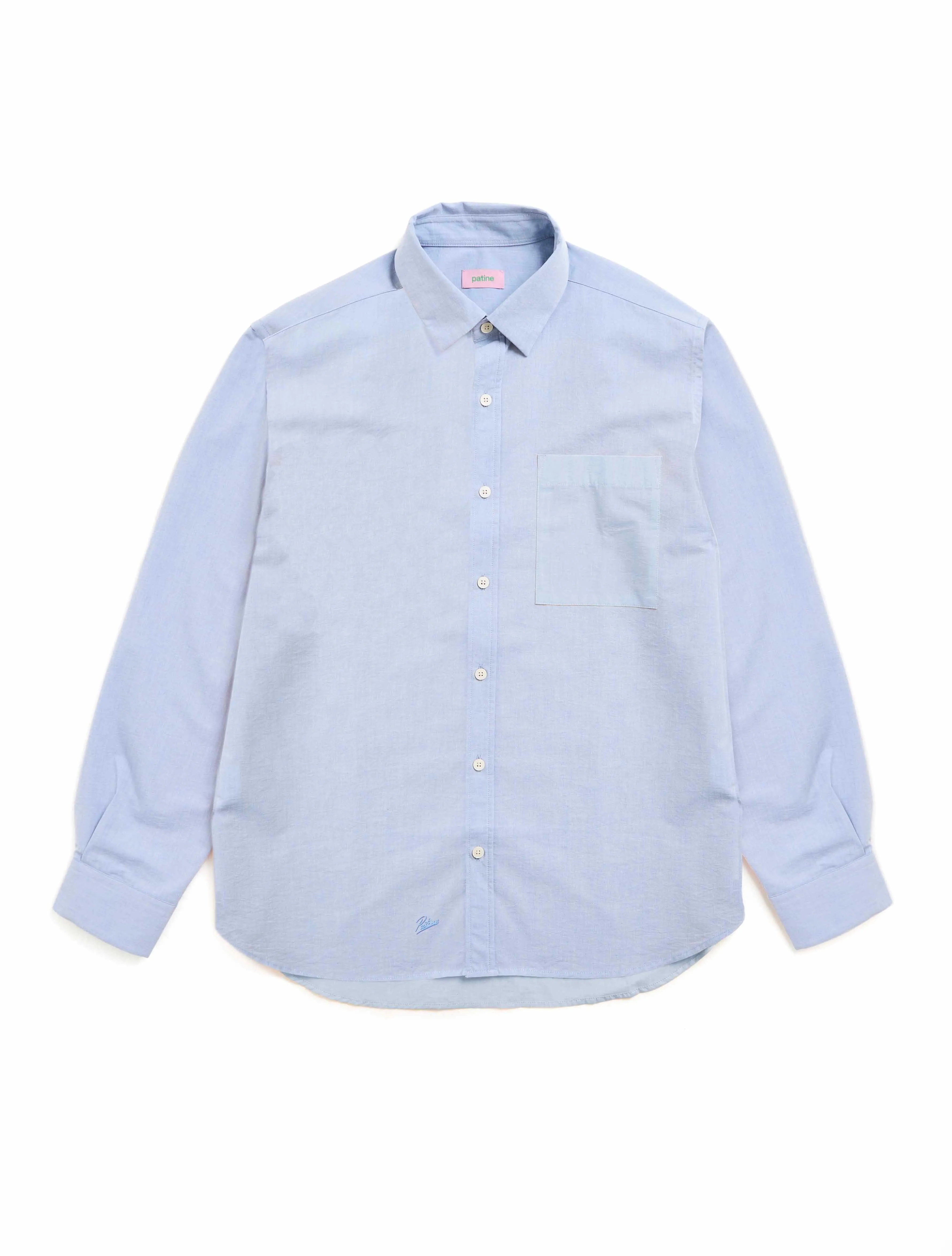 La chemise Super Tony toile bio-recyclée Bleu vintage