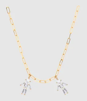 LITTLE ONES PARIS Partager  Collier Chocker Double Mini Garçon Or Jaune  