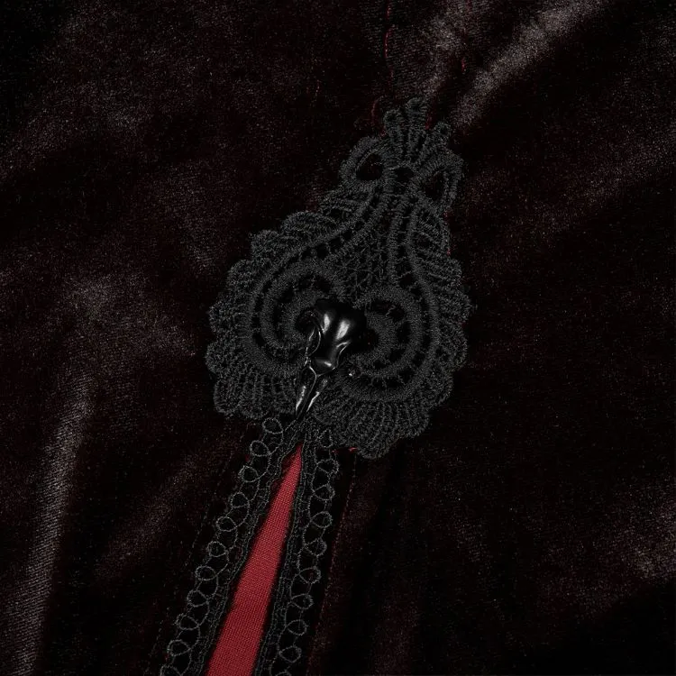 Longue Cape 'Metzli' Noire et Rouge