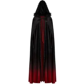 Longue Cape 'Metzli' Noire et Rouge