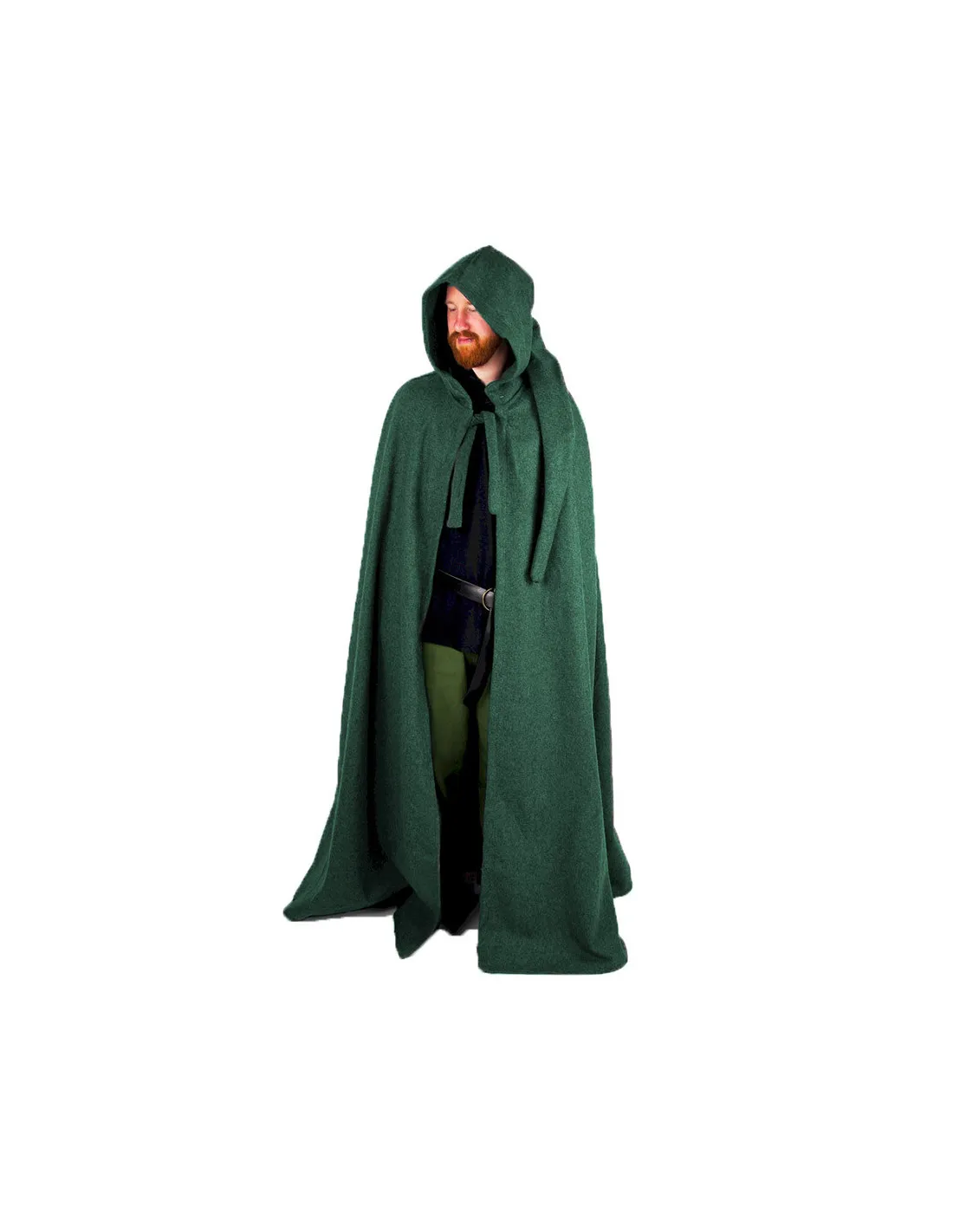 Longue cape médiévale modèle Boil, verte 131 cm. ⚔️ Boutique Épées