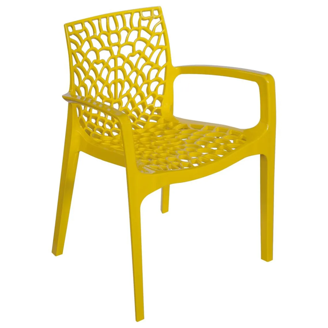 Lot De 2 Chaises Design Jaune Avec Accoudoirs GRUYER | 3 Suisses