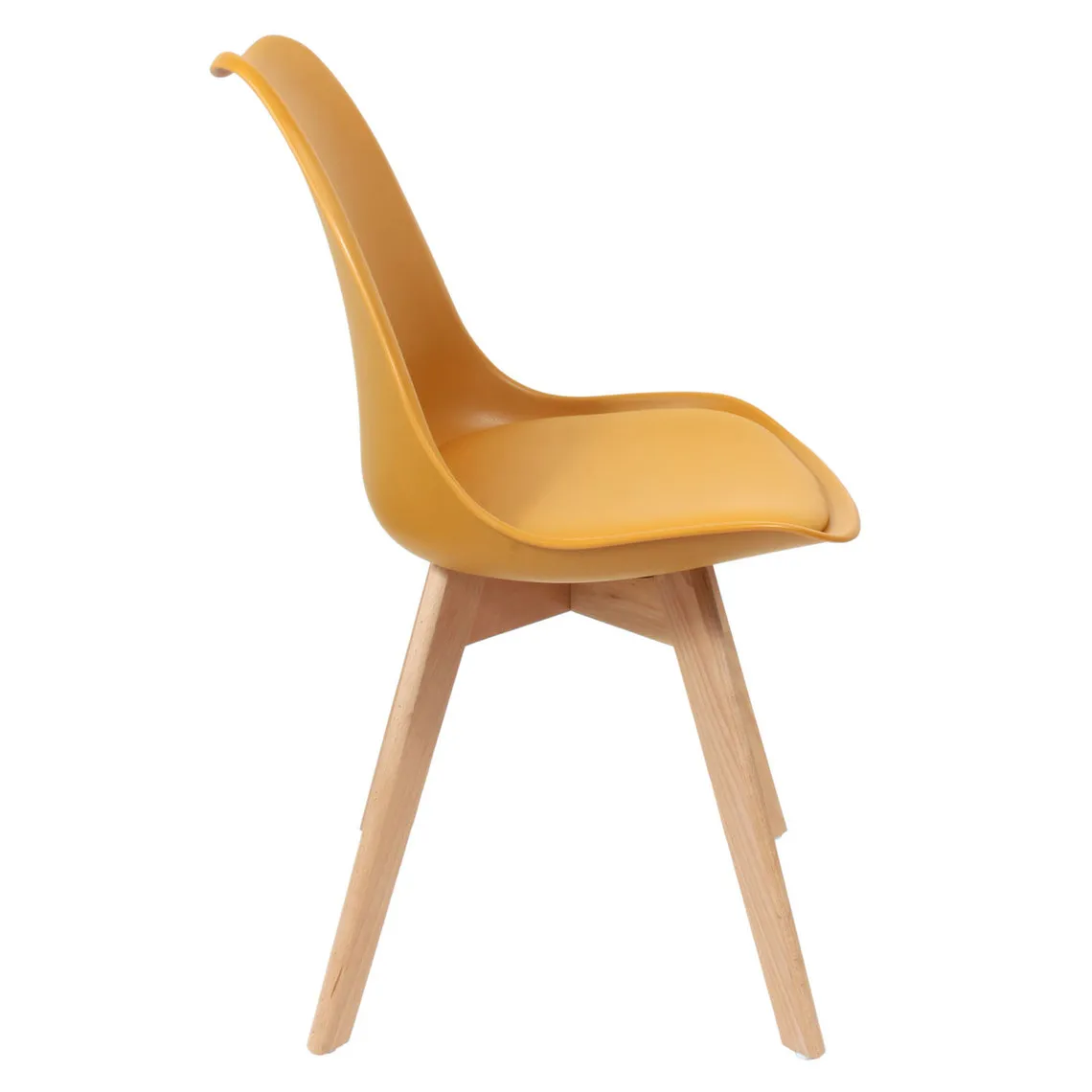 Lot de 2 chaises scandinaves coque rembourée - jaune | 3 Suisses